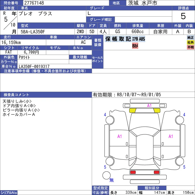 Subaru PLEO PLUS L photo 3