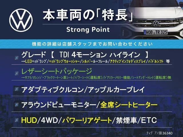 Volkswagen VOLKSWAGEN TIGUAN TDI　4モーション　ハイライン photo 3